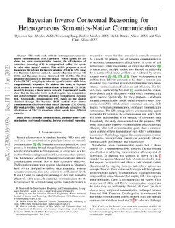 Bayesian Inverse Contextual Reasoning for Heterogeneous Semantics-Native
  Communication