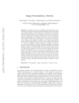 Image Vectorization: a Review