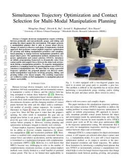 Simultaneous Trajectory Optimization and Contact Selection for
  Multi-Modal Manipulation Planning
