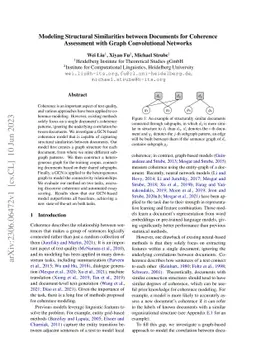 Modeling Structural Similarities between Documents for Coherence
  Assessment with Graph Convolutional Networks