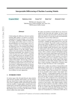 Interpretable Differencing of Machine Learning Models
