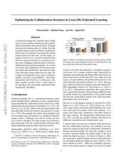 Optimizing the Collaboration Structure in Cross-Silo Federated Learning