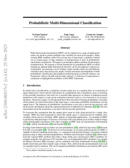 Probabilistic Multi-Dimensional Classification