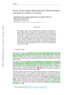 Push: Concurrent Probabilistic Programming for Bayesian Deep Learning