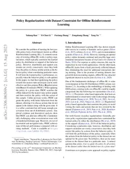 Policy Regularization with Dataset Constraint for Offline Reinforcement
  Learning