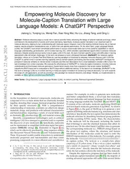 Empowering Molecule Discovery for Molecule-Caption Translation with
  Large Language Models: A ChatGPT Perspective