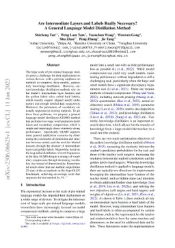 Are Intermediate Layers and Labels Really Necessary? A General Language
  Model Distillation Method