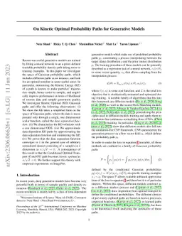 On Kinetic Optimal Probability Paths for Generative Models