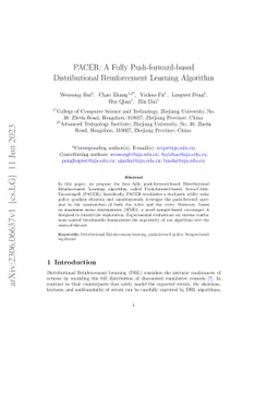 PACER: A Fully Push-forward-based Distributional Reinforcement Learning
  Algorithm