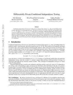 Differentially Private Conditional Independence Testing