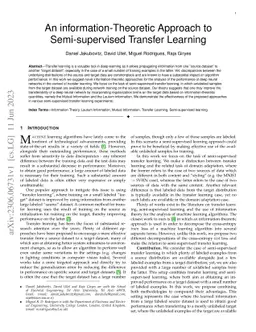 An information-Theoretic Approach to Semi-supervised Transfer Learning