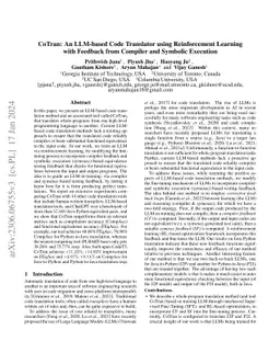 CoTran: An LLM-based Code Translator using Reinforcement Learning with
  Feedback from Compiler and Symbolic Execution