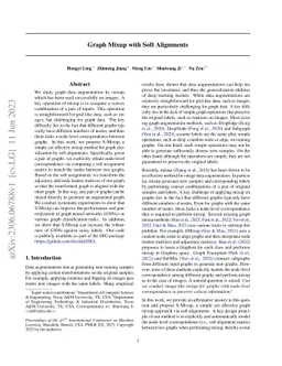 Graph Mixup with Soft Alignments