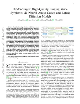 HiddenSinger: High-Quality Singing Voice Synthesis via Neural Audio
  Codec and Latent Diffusion Models