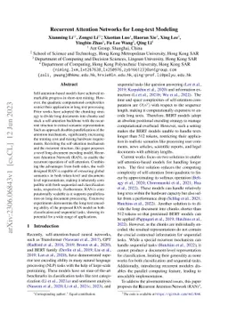 Recurrent Attention Networks for Long-text Modeling