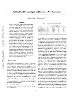 Rethink DARTS Search Space and Renovate a New Benchmark