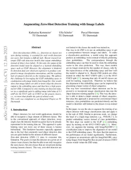 Augmenting Zero-Shot Detection Training with Image Labels