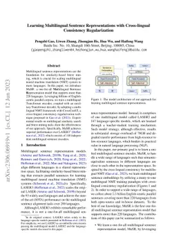 Learning Multilingual Sentence Representations with Cross-lingual
  Consistency Regularization