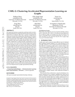 CARL-G: Clustering-Accelerated Representation Learning on Graphs