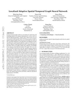 Localised Adaptive Spatial-Temporal Graph Neural Network