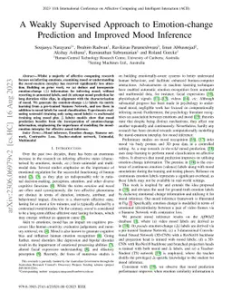 A Weakly Supervised Approach to Emotion-change Prediction and Improved
  Mood Inference