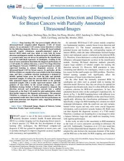 Weakly Supervised Lesion Detection and Diagnosis for Breast Cancers with
  Partially Annotated Ultrasound Images