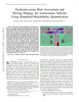 Occlusion-aware Risk Assessment and Driving Strategy for Autonomous
  Vehicles Using Simplified Reachability Quantification