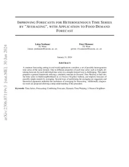 Improving Forecasts for Heterogeneous Time Series by "Averaging", with
  Application to Food Demand Forecast