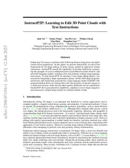 InstructP2P: Learning to Edit 3D Point Clouds with Text Instructions