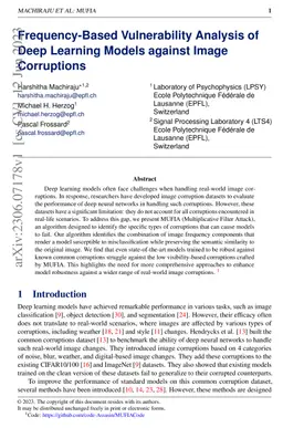 Frequency-Based Vulnerability Analysis of Deep Learning Models against
  Image Corruptions