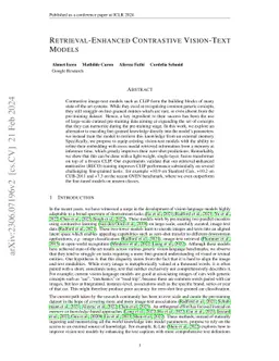 Retrieval-Enhanced Contrastive Vision-Text Models