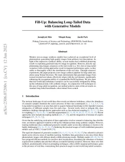 Fill-Up: Balancing Long-Tailed Data with Generative Models
