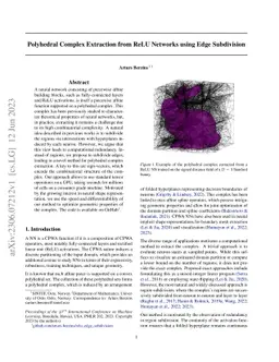 Polyhedral Complex Extraction from ReLU Networks using Edge Subdivision