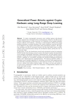 Generalized Power Attacks against Crypto Hardware using Long-Range Deep
  Learning