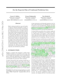 On the Expected Size of Conformal Prediction Sets