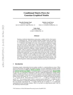 Conditional Matrix Flows for Gaussian Graphical Models
