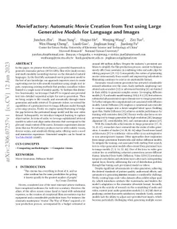 MovieFactory: Automatic Movie Creation from Text using Large Generative
  Models for Language and Images