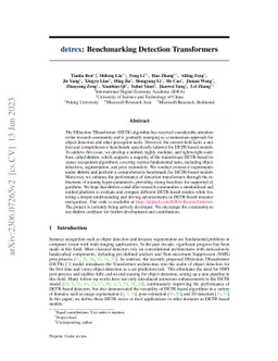 detrex: Benchmarking Detection Transformers