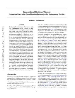 Transcendental Idealism of Planner: Evaluating Perception from Planning
  Perspective for Autonomous Driving