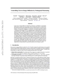 Controlling Text-to-Image Diffusion by Orthogonal Finetuning