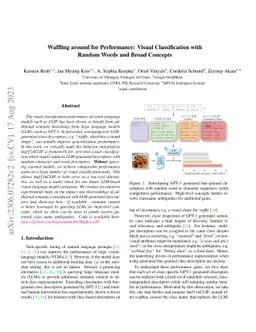 Waffling around for Performance: Visual Classification with Random Words
  and Broad Concepts