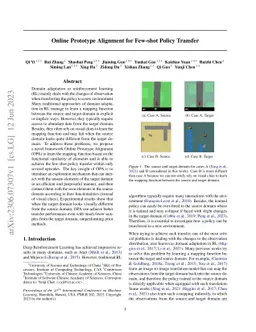 Online Prototype Alignment for Few-shot Policy Transfer
