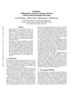 EriBERTa: A Bilingual Pre-Trained Language Model for Clinical Natural
  Language Processing