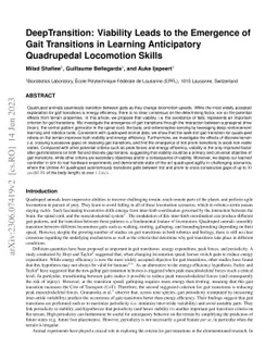 DeepTransition: Viability Leads to the Emergence of Gait Transitions in
  Learning Anticipatory Quadrupedal Locomotion Skills