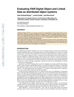 Evaluating FAIR Digital Object and Linked Data as distributed object
  systems
