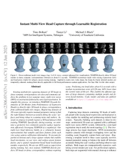 Instant Multi-View Head Capture through Learnable Registration