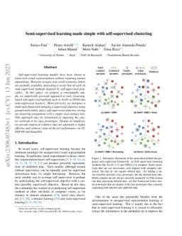 Semi-supervised learning made simple with self-supervised clustering