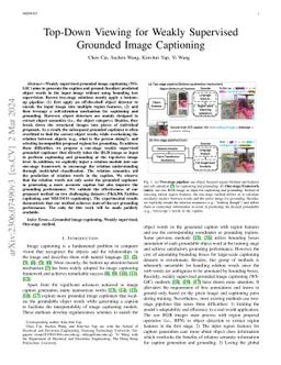 Top-Down Framework for Weakly-supervised Grounded Image Captioning