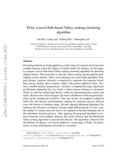 PaVa: a novel Path-based Valley-seeking clustering algorithm