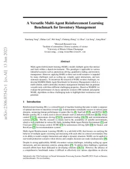 A Versatile Multi-Agent Reinforcement Learning Benchmark for Inventory
  Management